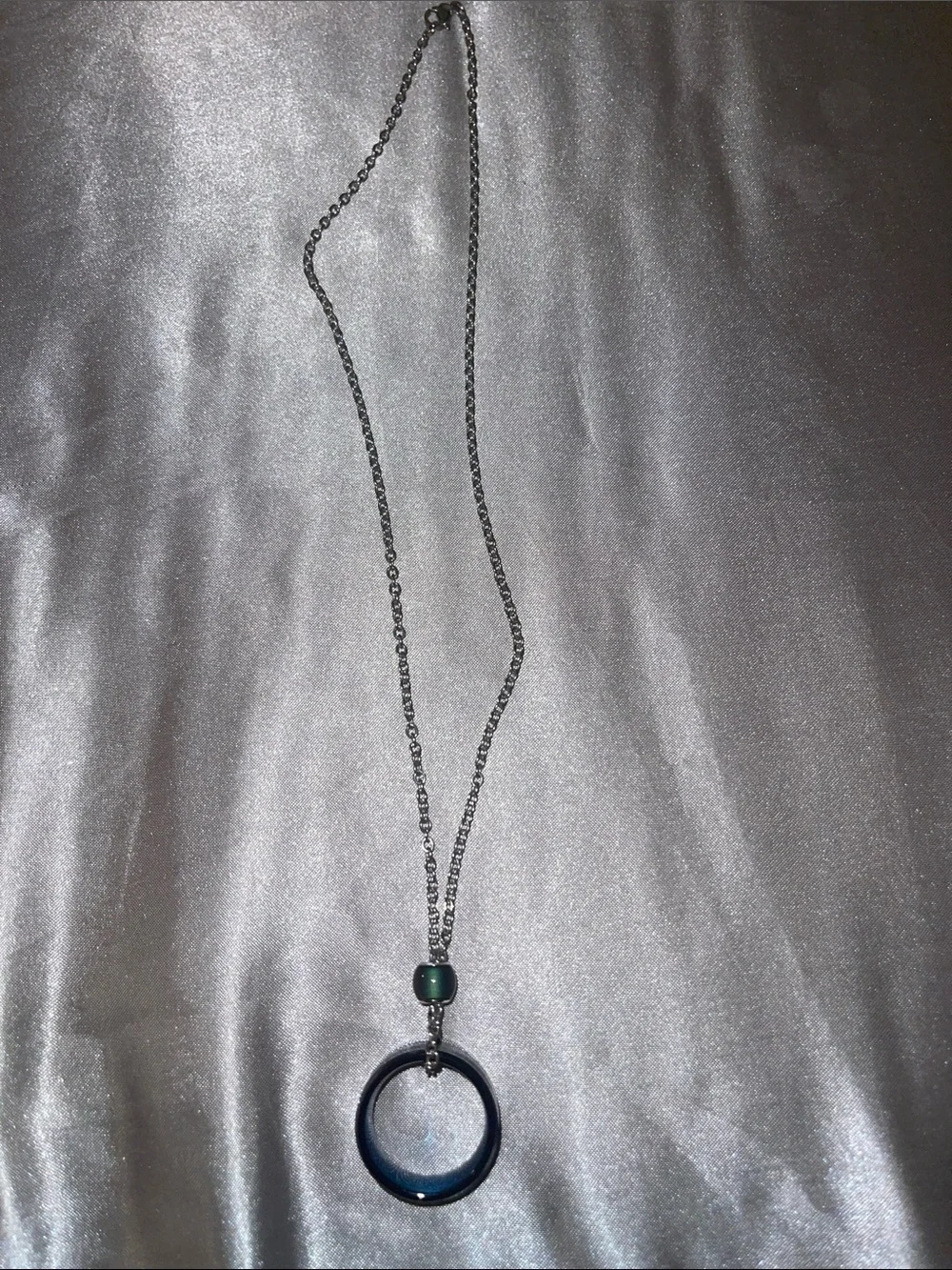 Othr Brown Wooden Ring & Bronze Chain Necklace